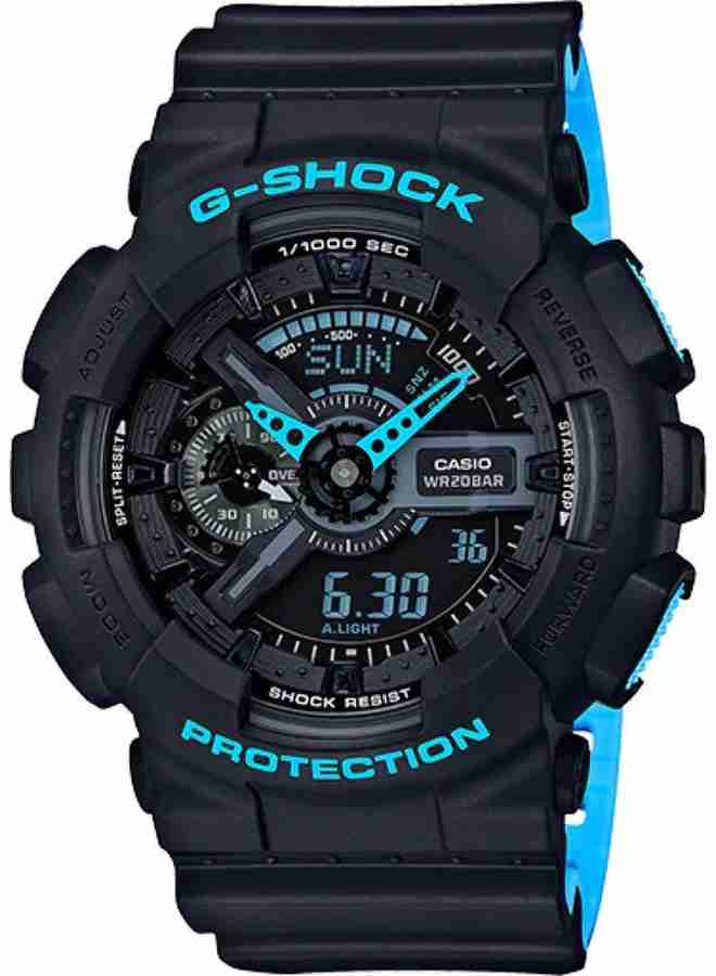BIG BOY SHOPS G Shock Ga 110 BLACK BLUE Analog Digital Watch For