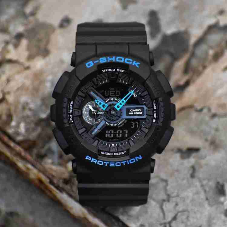 G shock ga 110 black blue best sale