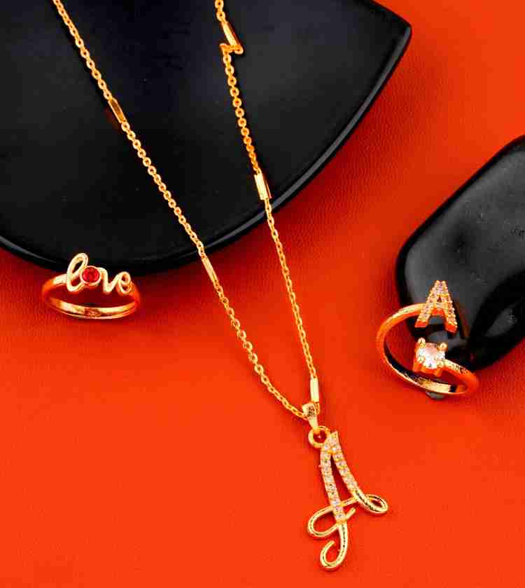 Gold chain discount letter a