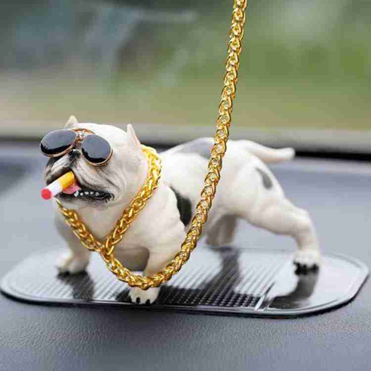 Selifaur American Pitbull Dog with Chain for Car Dashboard Gift Item Home Decor White Blk Decorative Showpiece 5 cm Price in India Buy Selifaur American Pitbull Dog with Chain for Car Dashboard Gift