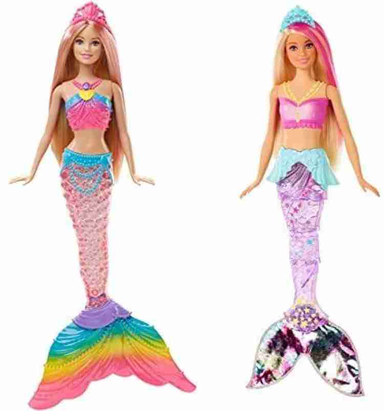 BARBIE Rainbow Lights Mermaid Doll AND Dreamtopia Sparkle