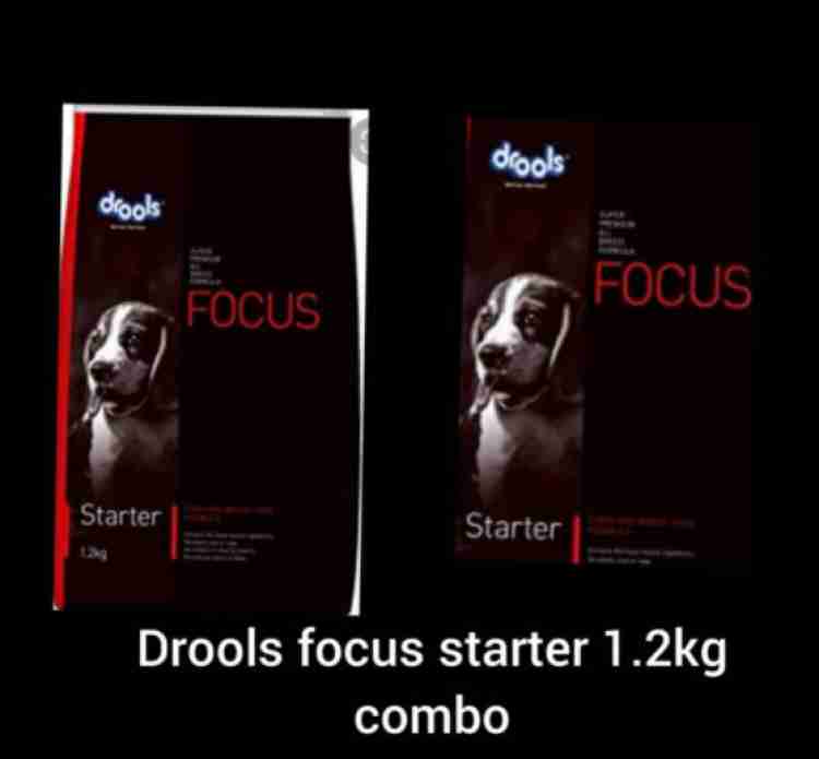 Drools drools focus starter 1.2kg starter 1.2kg combo Chicken 2.4 kg 2x1.2 kg Dry New Born Dog Food Price in India Buy Drools drools focus starter 1.2kg starter 1.2kg