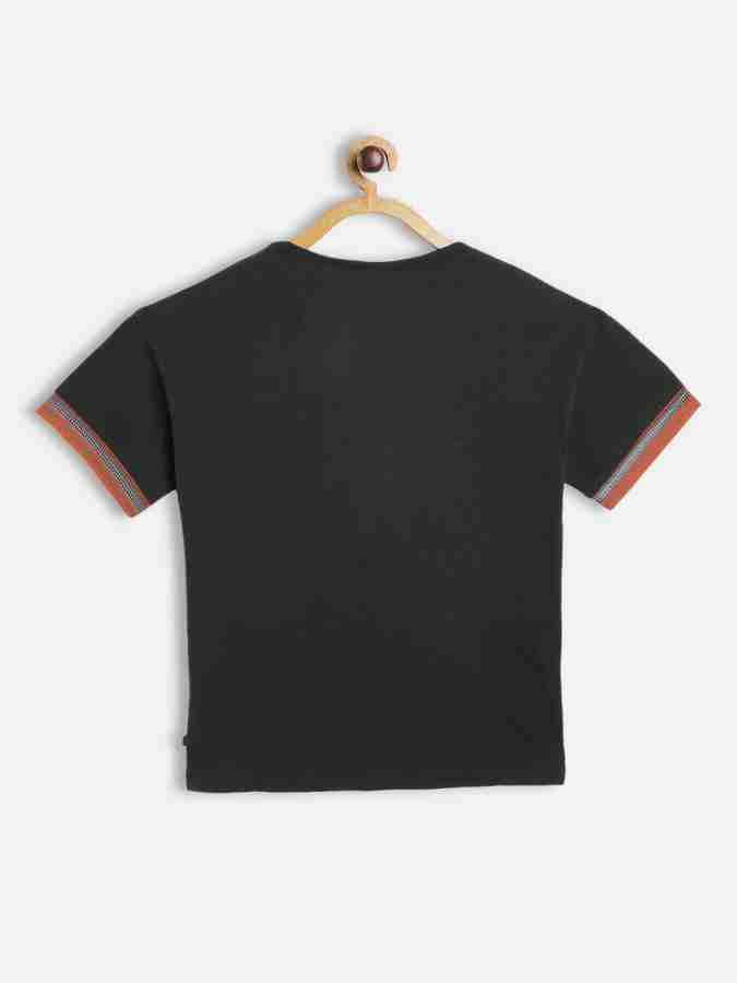 Flipkart.com | UTH by Roadster Girls Solid Pure Cotton T Shirt 