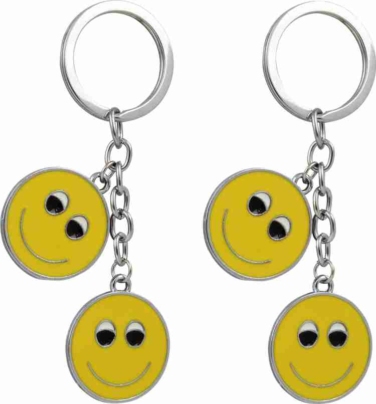 DECCAN Smile Keychain Keyring Set For Bag Bike Car Gift Charm