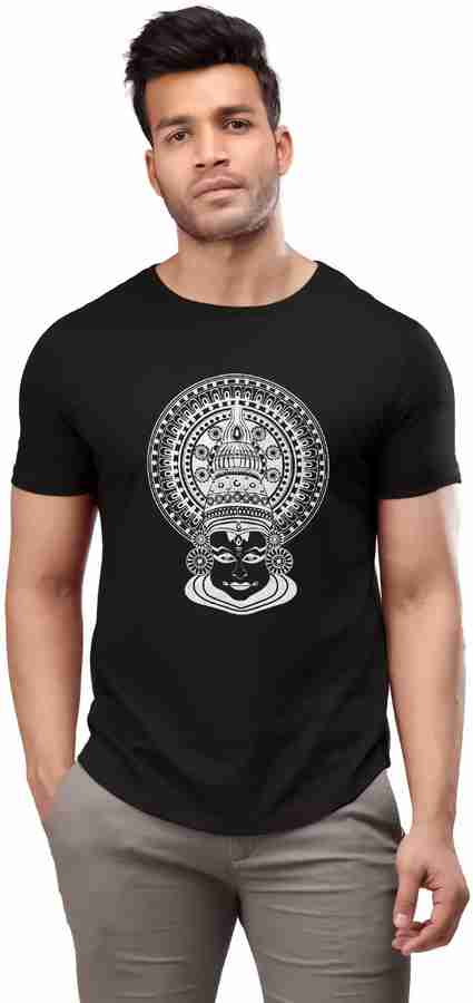 De Tees Printed Men Round Neck Black T Shirt Flipkart Flipkart