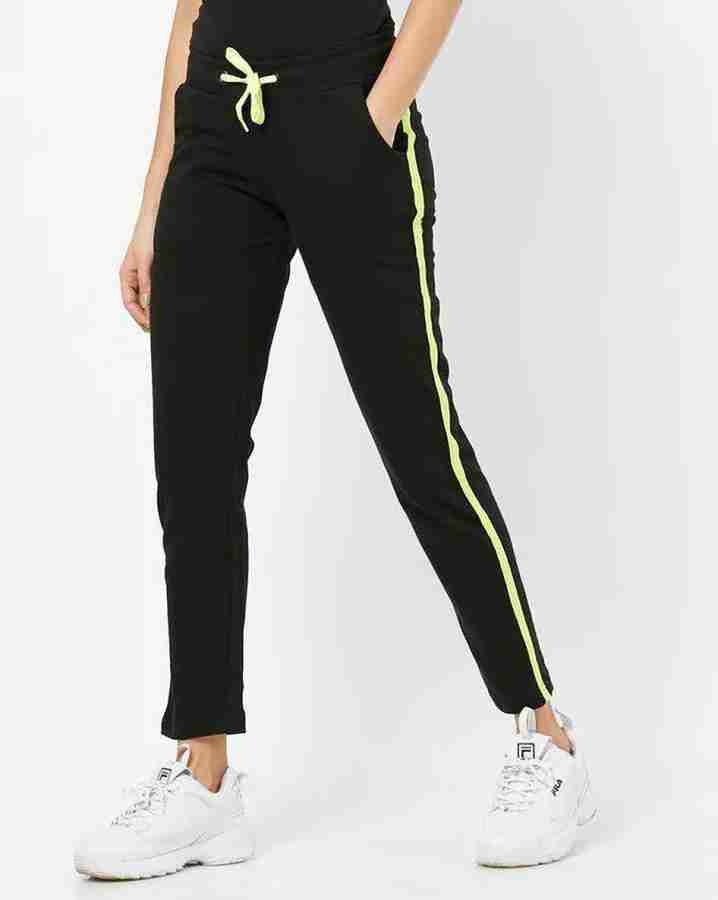 TEAMSPIRIT Solid Women Black Track Pants Buy TEAMSPIRIT Solid