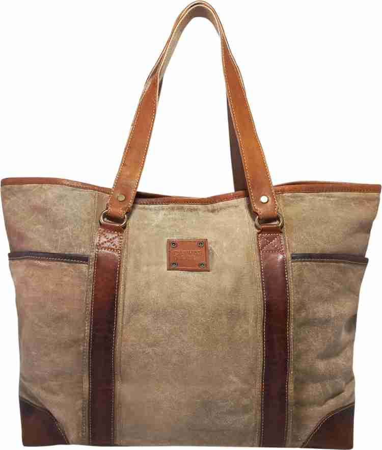 Canvas on sale bag leather