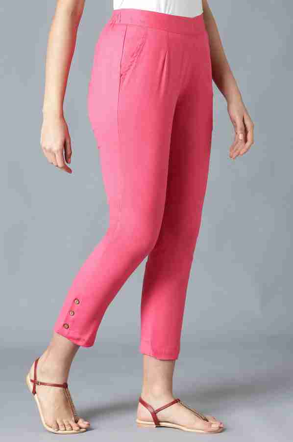 Buy online Women Calf Length Solid Trouser from bottom wear for Women by  Aurelia for ₹899 at 0% off