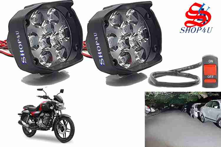 SHOP4U Waterproof 9 LED Fog Light with Switch for Bajaj V15