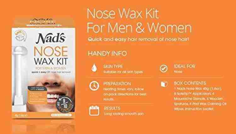 Unisex Nose Ear Hair Removal Wax Kit Nostril Painless & Easy Remove Nasal  Waxing