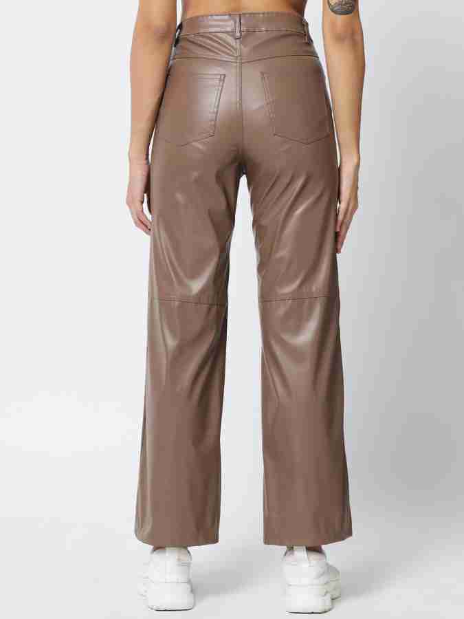 Carot pants Fendi Brown size S International in Polyester - 41676871