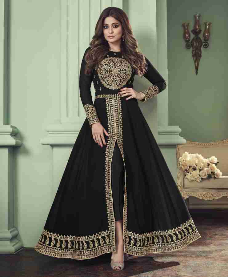 MIZZIFIC Georgette Embroidered Gown Anarkali Kurta Bottom Material Price in India Buy MIZZIFIC Georgette Embroidered Gown Anarkali Kurta Bottom Material online at Flipkart