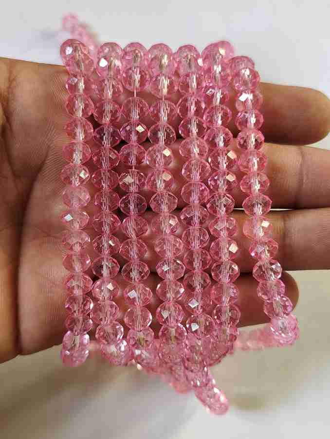 Pink crystal beads hotsell