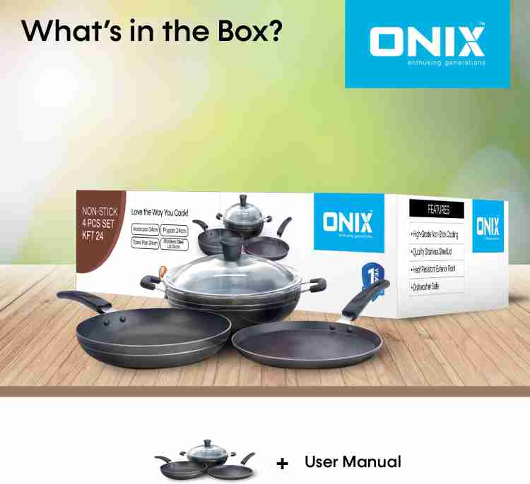 Onix Non-Stick Coated Cookware Set Price in India - Buy Onix Non-Stick  Coated Cookware Set online at