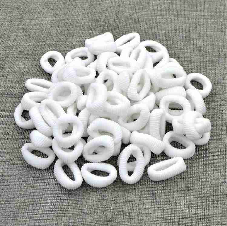 Small white elastic 2025 bands