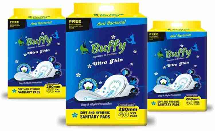 Buffy Tri Fold Ultra Thin 280mm Pack of 3 Sanitary Pad, Buy Women Hygiene  products online in India