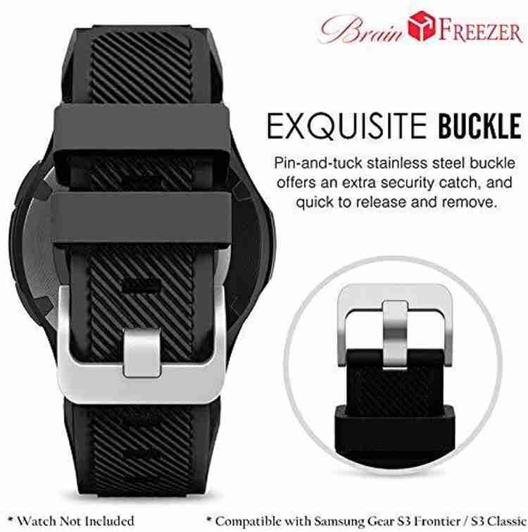 J Silicone Band for Samsung Gear S3 Frontier S3 with Screen Guard 22mm Black Smart Watch Strap Price in India Buy J Silicone Band for Samsung Gear S3 Frontier S3 with Screen Guard