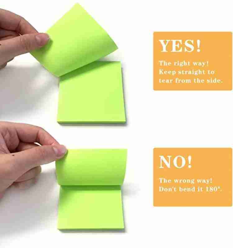  Sticky Notes 3x3 Inches,Bright Colors Self-Stick Pads