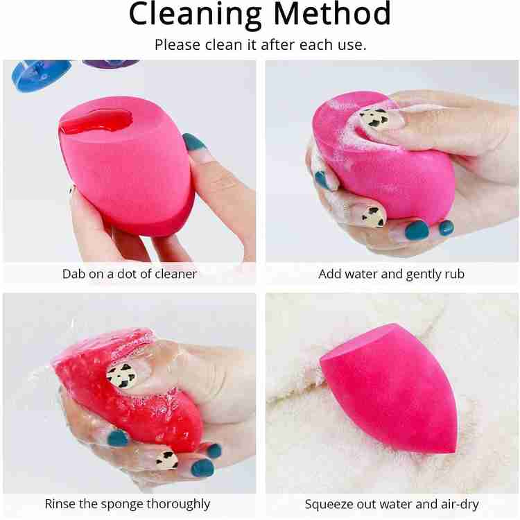 Cleaning a makeup sponge store