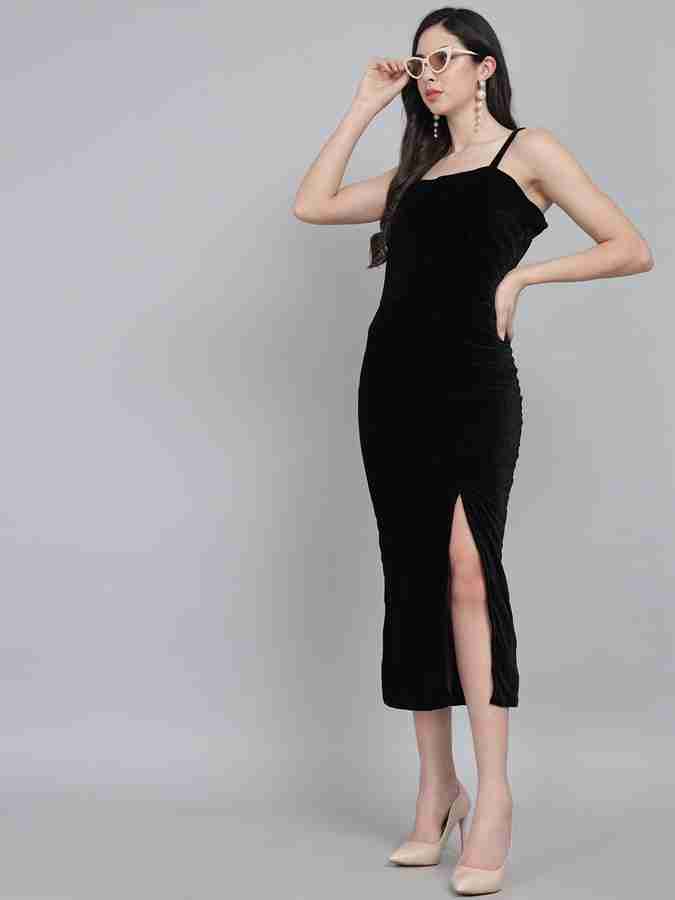 Vaararo Women Bodycon Black Dress Buy Vaararo Women Bodycon