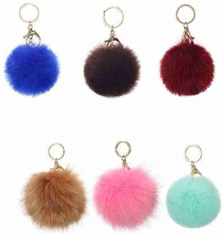 Keychain fluff ball store