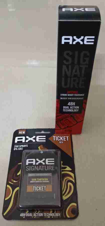 Axe signature intense shop ticket perfume