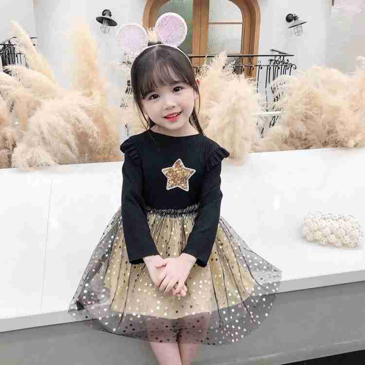 Black and gold outlet dress for baby girl