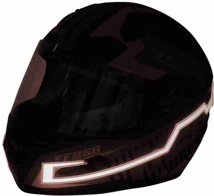 ALLEXTREME LED Helmet Light Strip with Flashing Night Bike Riding Signal Sticker White LED Helmet Strip Light