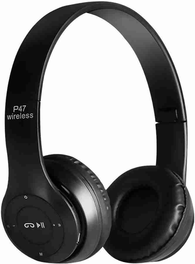 Techobucks Pro Bass P-47 Wireless Bluetooth Over-ear Headphone Foldable  Stereo Headset Bluetooth Headset