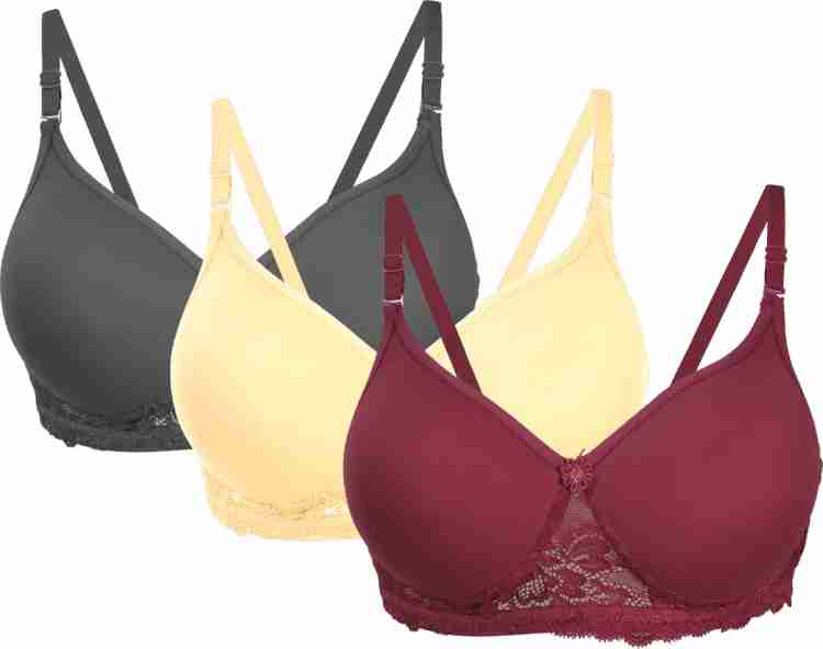 Comfy Cotton Blend Seamless Molded Cup Non-Padded Bra For Women (Pack Of 3)  at Rs 440.00, Rajapalayam