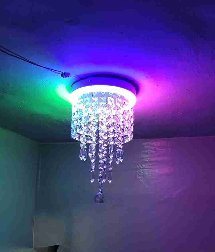 LightWave 8 inch Modern Crystal Chandelier 3in1 LED Ceiling Light