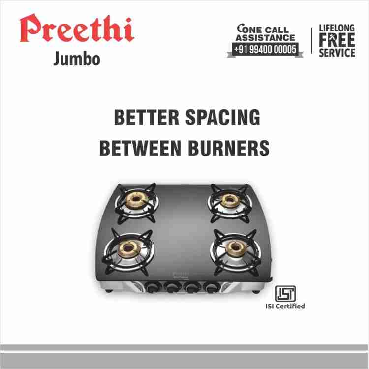 Preethi gas stove clearance 4 burner price