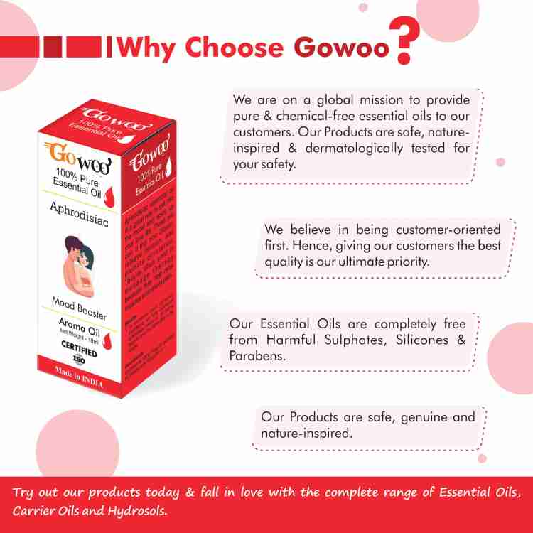 GoWoo Aphrodisiac Blend Oil Essential for Men and Women Price in