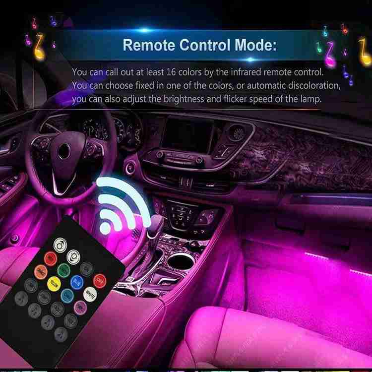 Led lights store under dashboard