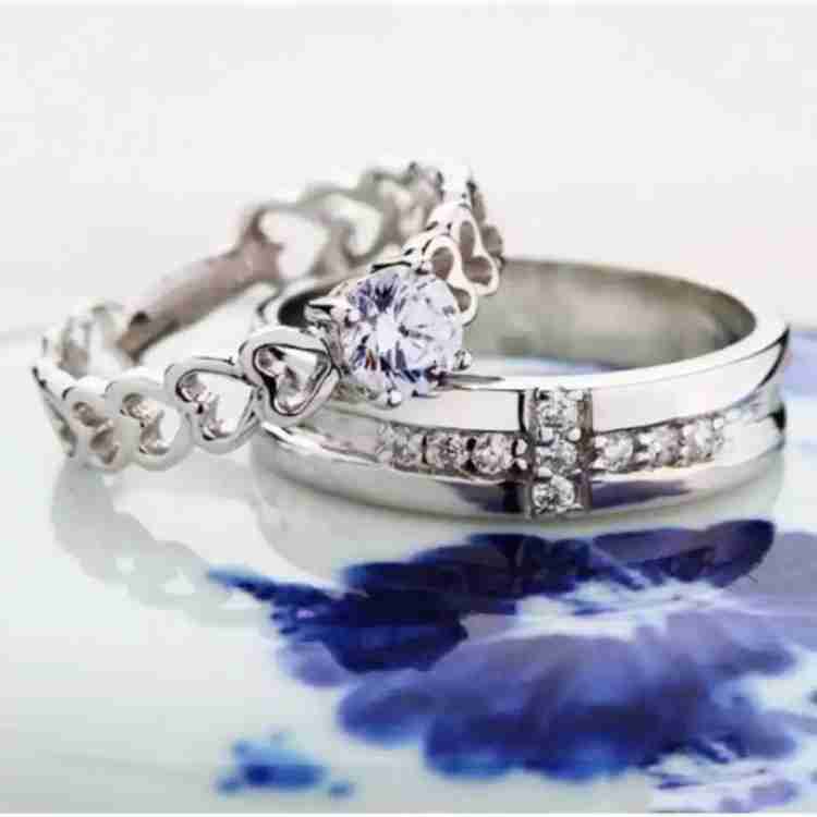 Silver wedding deals rings for couples