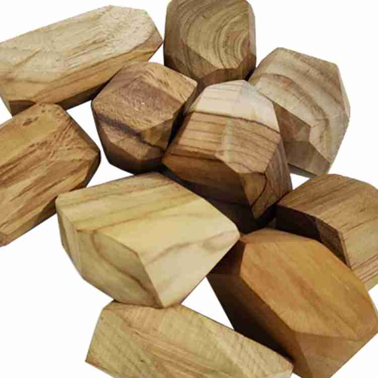 S C I E N T I F I C Balancing Stones Set – Natural Wooden Zen
