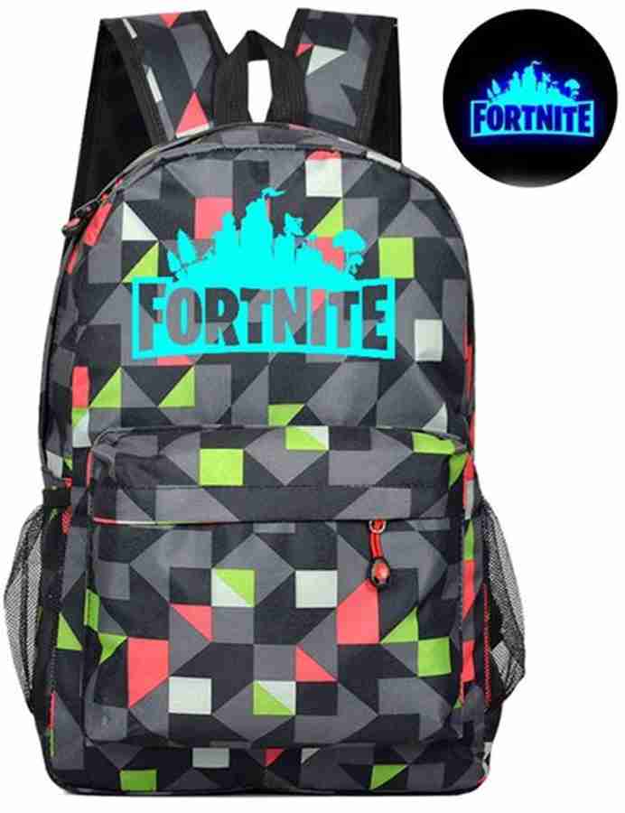 Gritfox FORTNITE NIGHT School Backpack 18 L Laptop Backpack green Price in India Flipkart