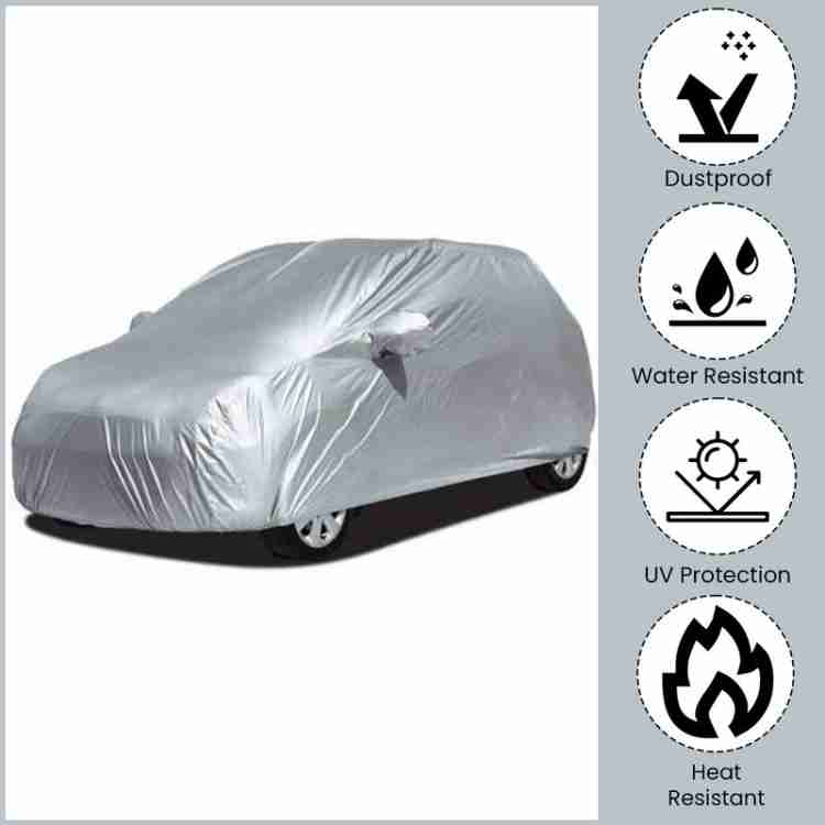 Auto Hub Car Body Cover Compatible with Hyundai New Verna 2023 with Mirror  Pockets, Water Resistant Car Cover, Grey with Mirror