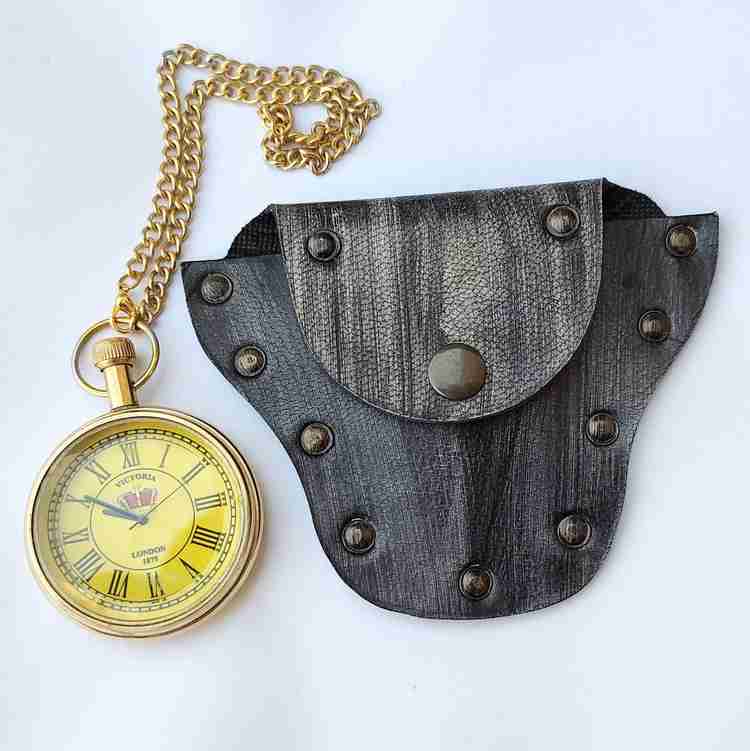 Ascent India Brass Pocket watch chain with Leather case for easy carry 1 brass brass Pocket Watch Chain Price in India Buy Ascent India Brass Pocket watch chain with Leather case