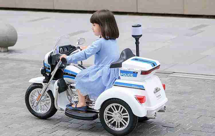 Kids electric police bike hot sale