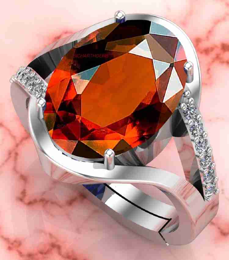 Sidharth Gems 9.25 Ratti 8.00 Carat Natural Gomed Stone Silver