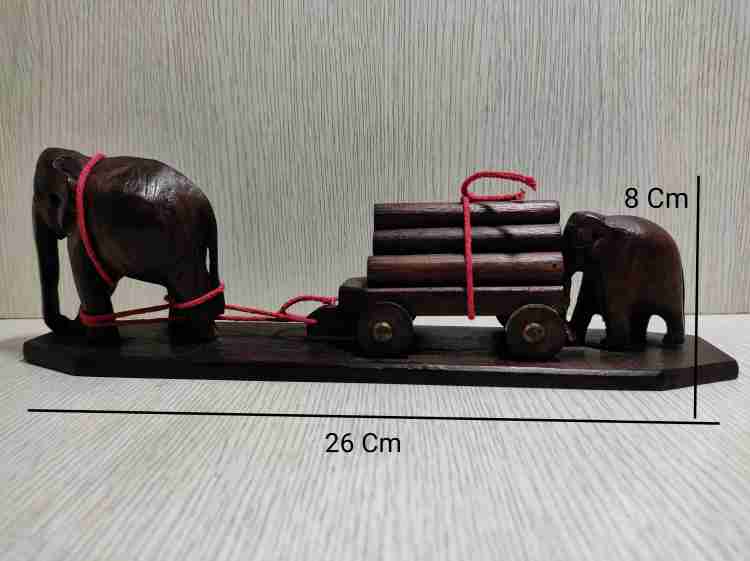 Elephant pulling Log selling Cart