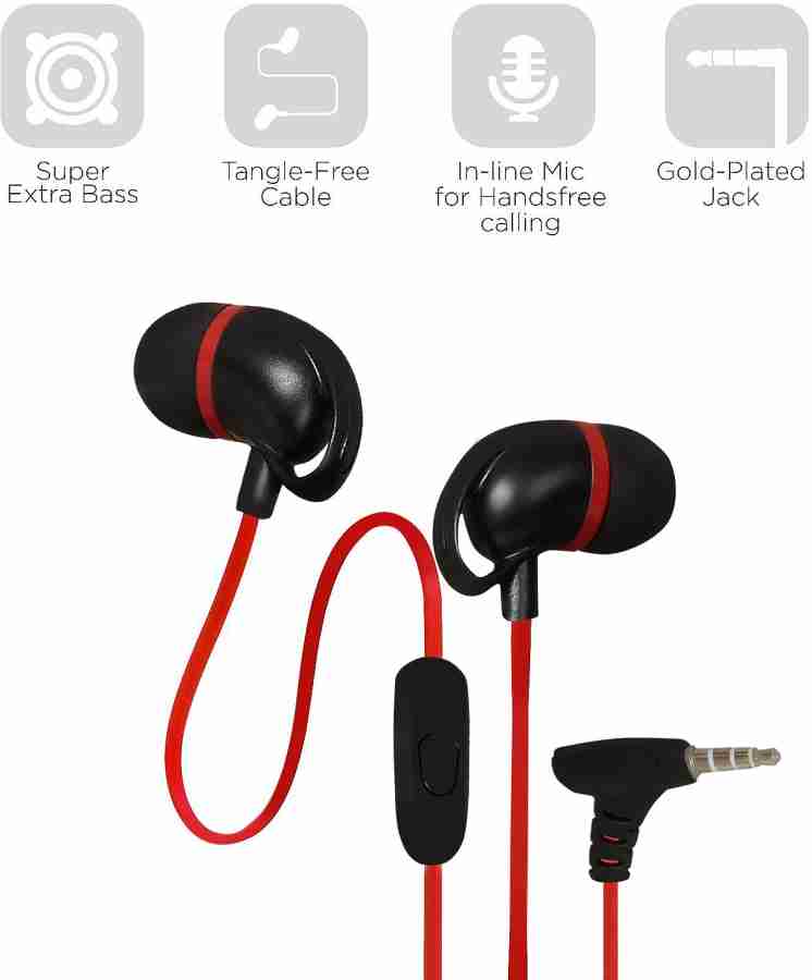 ROYAL RO 500 RED Super Bass Sound 3.5mm Audio Jack In Ear with Mic Earphones Wired Price in India Buy ROYAL RO 500 RED Super Bass Sound 3.5mm Audio Jack In Ear with Mic Earphones