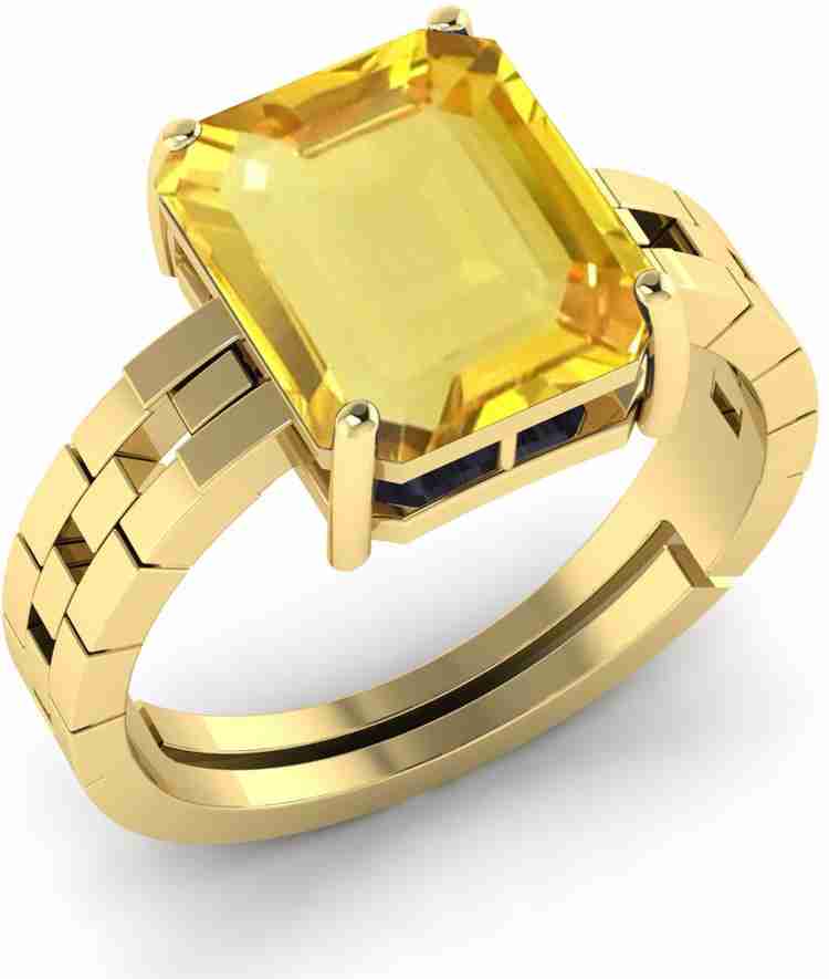 Square pukhraj sale ring design