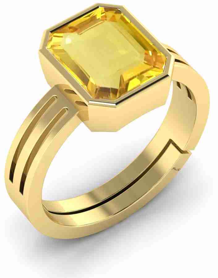 Pukhraj gold ring for men hot sale