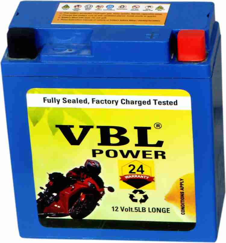 Gel-Batterie CIT YB4L-B, 12 V 5 Ah, Pluspol