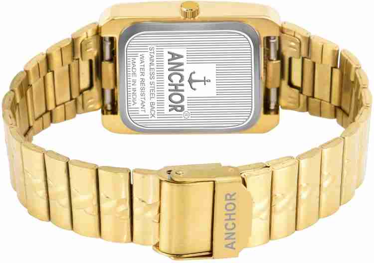 Anchor Quartz Anchor Quartz Analog Golden Wrist Watch for Men with