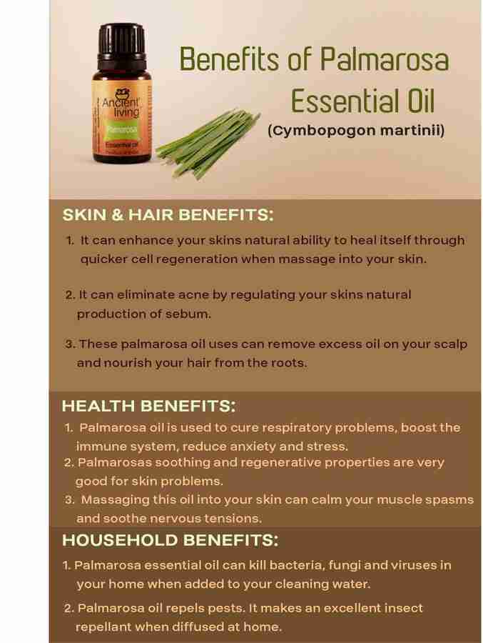 Ancient Living Palmarosa Essential Oil 10ml Set of 2 Price in India Buy Ancient Living Palmarosa Essential Oil 10ml Set of 2 Online In India Reviews Ratings Features Flipkart