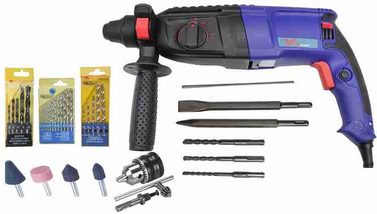 Digital Craft HEAVY DUTY YIKING 26MM Heavy Duty Rotary Hammer Drill Machine 800 watts with 3 mode Blue Pistol Grip Drill