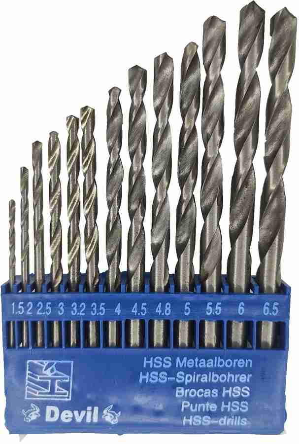 Inditrust 13PC HSS Drill Bit Set All Size Bits for Electric
